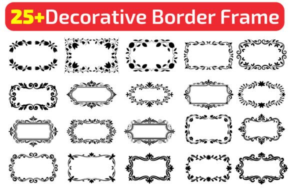 25 Decorative Border Frame Bundle