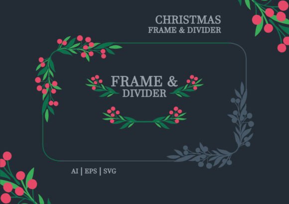 Christmas Leaf Frame & Floral Design Guide