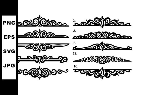 Elegant Decorative Ornamental Border Design Elements