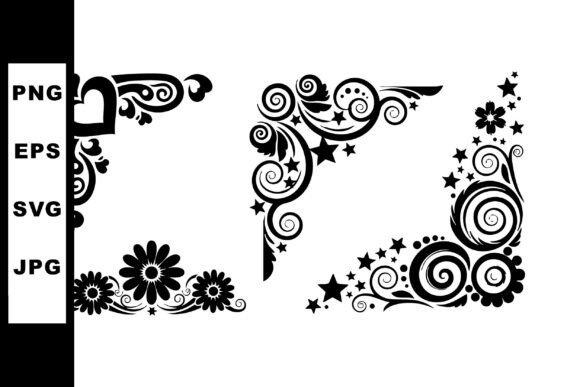 Elegant Floral and Swirl Corner Designs