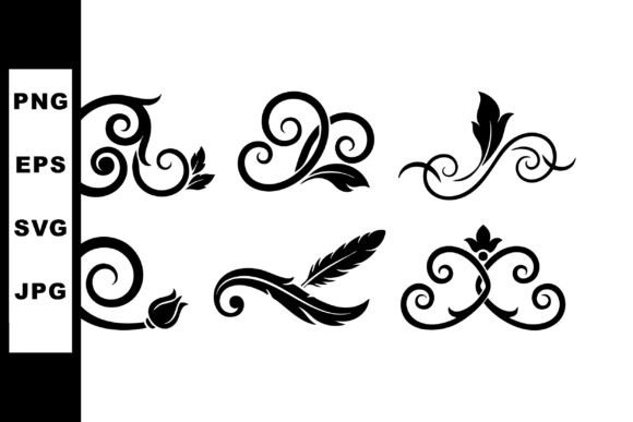 Elegant Swirl Floral Vectors for Design