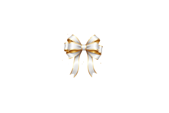 Elegant White and Gold Decorative Ribbon for Festive Designs