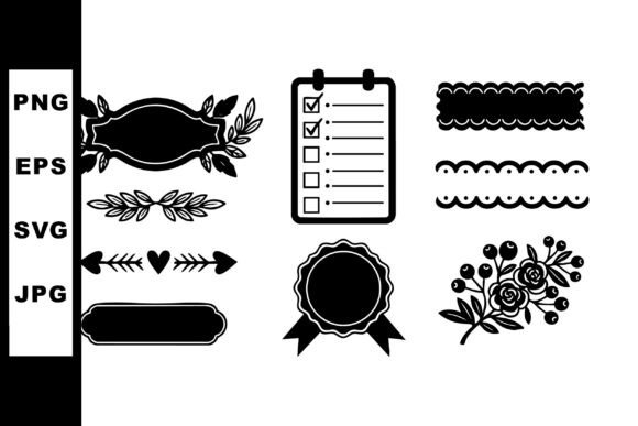 Elevate Designs with Decorative Black Vintage Floral Labels C