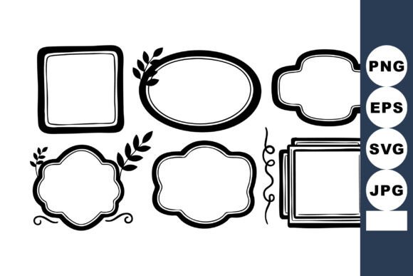 Elevate Your Designs with Decorative Hand-drawn Black Ink Frames
