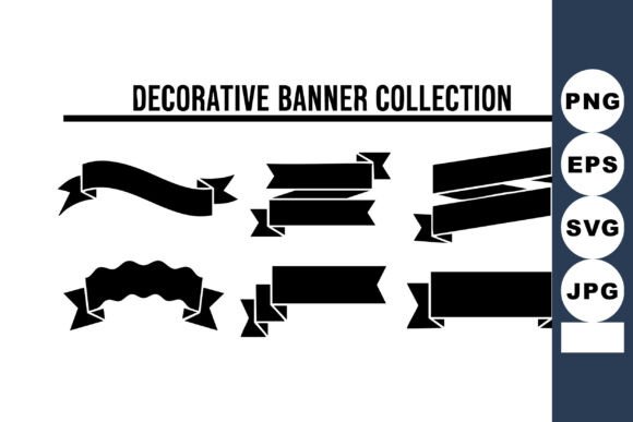 Elevate Your Designs with the Decorative Black Silhouette Banner Collection