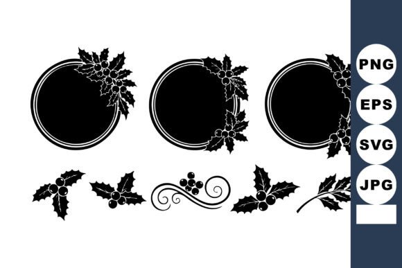 Elevate Your Holiday Designs with Holly Wreath Frames and Decorative Borders