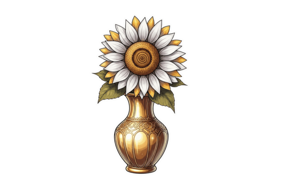 Elevating Autumn Aesthetics: The Role of a Decorative Sunflower in Golden Vase and Modern Thanksgiving Design
