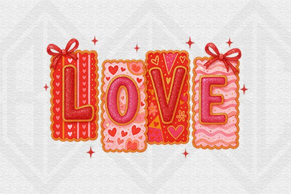 Elevating Valentine's Designs with the Decorative LOVE Valentine PNG