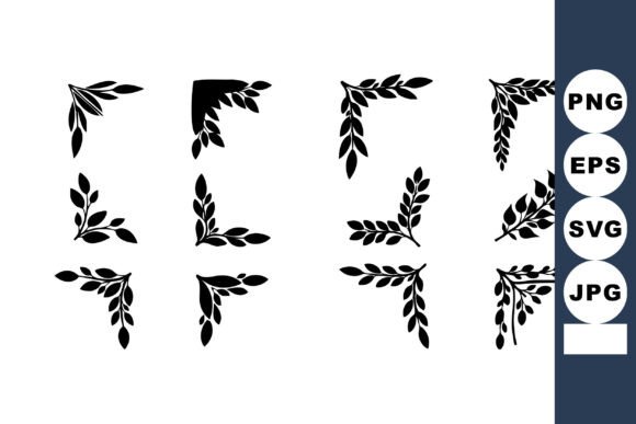 Evaluating Decorative Black Floral Corner Elements for Professional Design Projects