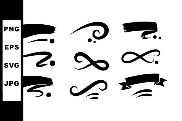 Evaluating Decorative Black Swirl and Brush Stroke Assets for Design Projects