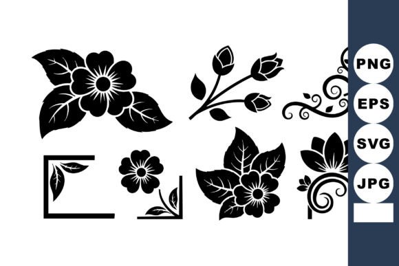 Floral Decorative Elements Vector Set Wi Overview