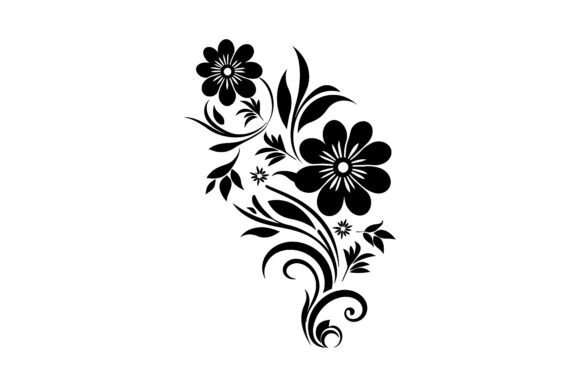 Mastering Visual Composition with Decorative Flower Corner Silhouettes