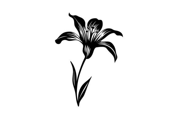 Mastering Visual Storytelling with a Decorative Lily Flower Silhouette