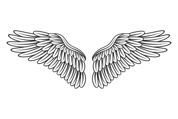 Strategic Brand Elevation: Leveraging the Flight Decorative Emblem Hawk Wings Black for Visual Authority