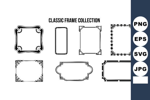 Timeless Elegance: Classic Decorative Black Vintage Frame C