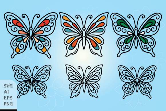 Unlocking Creative Potential with a High-Resolution Decorative Butterflies Set