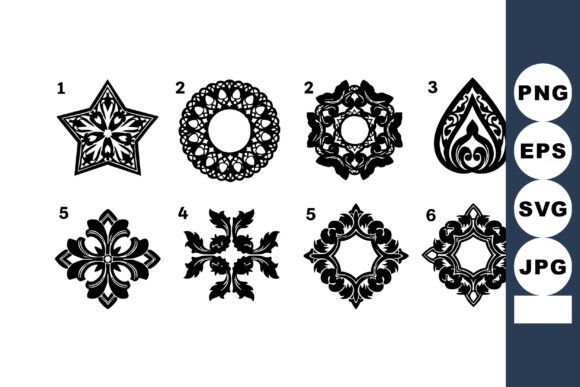 Vintage Ornamental Decorative Elements for Design