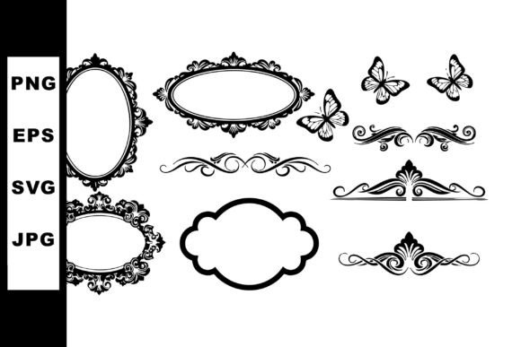 Vintage Ornate Frames & Elegant Floral Elements